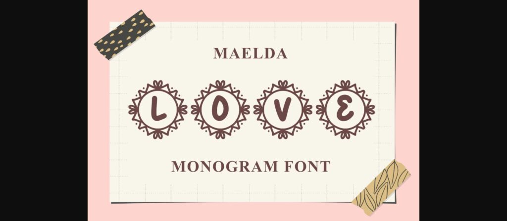 Monogram Maelda Font Poster 3