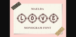 Monogram Maelda Font Poster 1