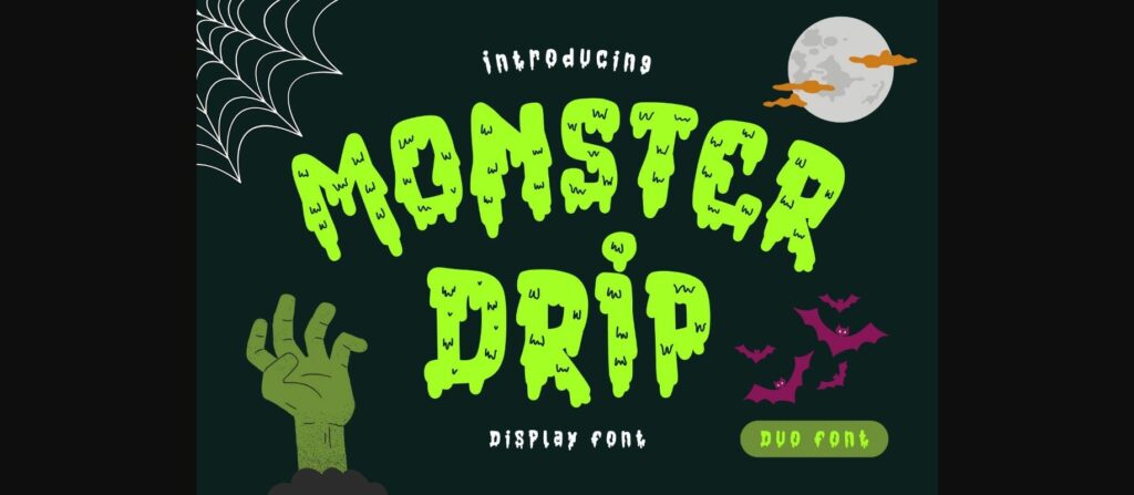 Monster Drip Font Poster 3
