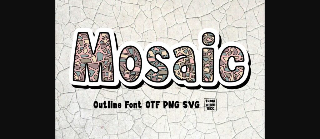 Mosaic Font Poster 3