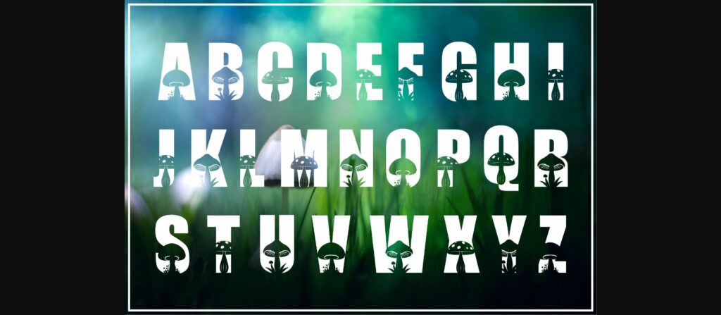 Mushroom Font Poster 2