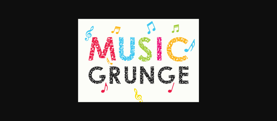 Music Grunge Font Poster 3