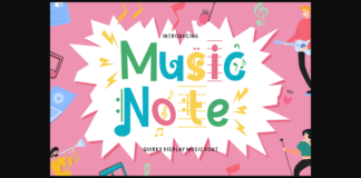 Music Note Font Poster 1