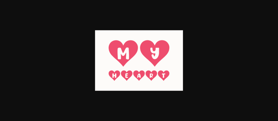 My Heart Font Poster 3