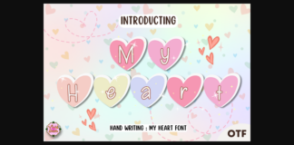 My Heart Font Poster 1