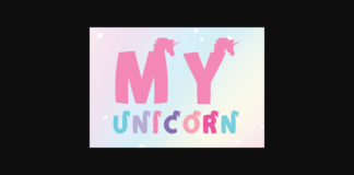 My Unicorn Font Poster 1