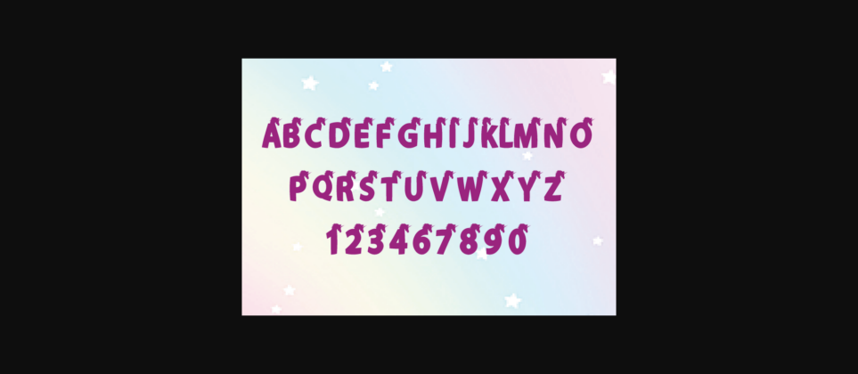 My Unicorn Font Poster 6