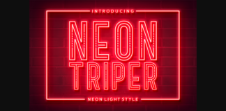 Neon Triper Font Poster 1