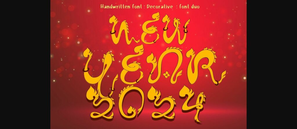 New Year 2024 Font Poster 3