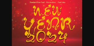 New Year 2024 Font Poster 1