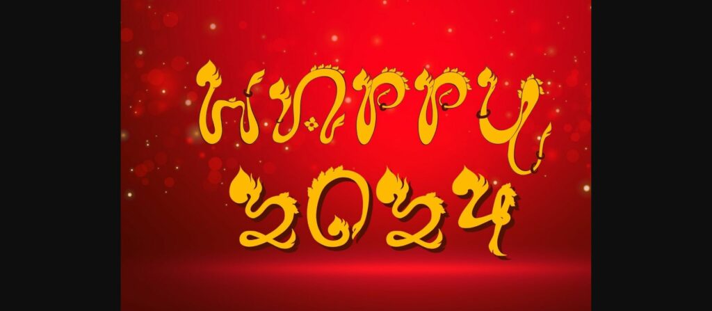 New Year 2024 Font Poster 4