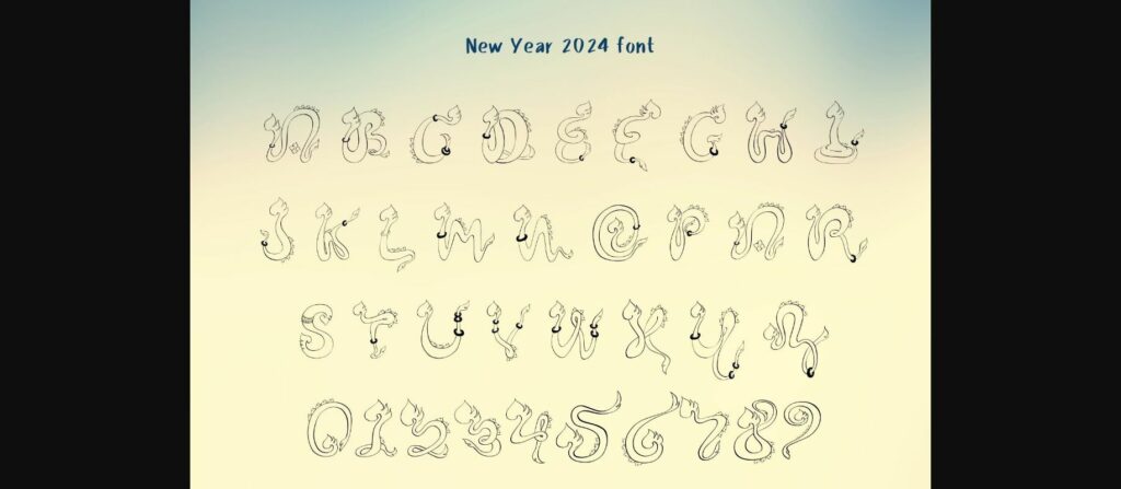 New Year 2024 Font Poster 11