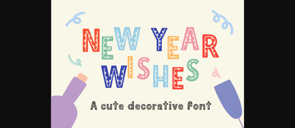 New Year Wishes Font Poster 1