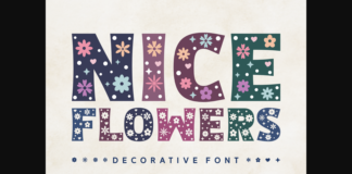 Nice Flowers Font Poster 1