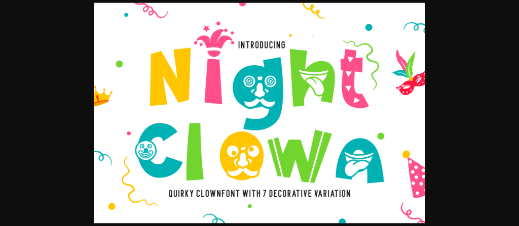 Night Clown Font Poster 3