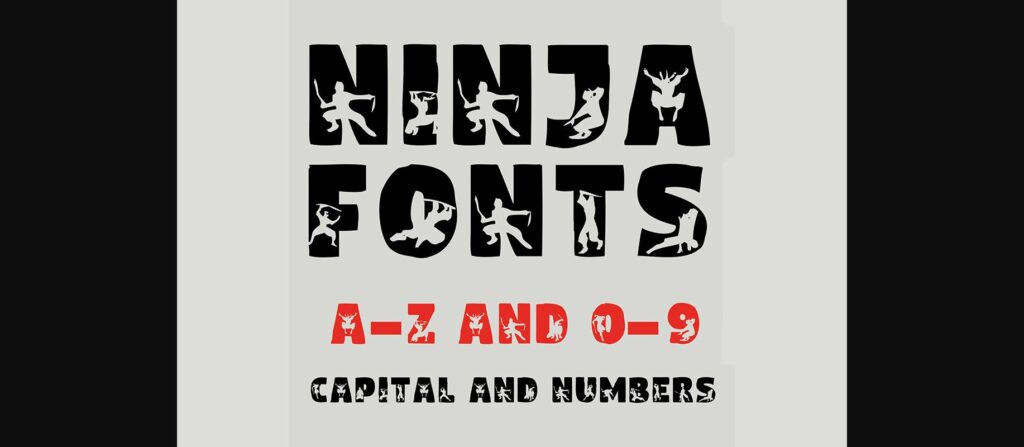 Ninja Font Poster 3