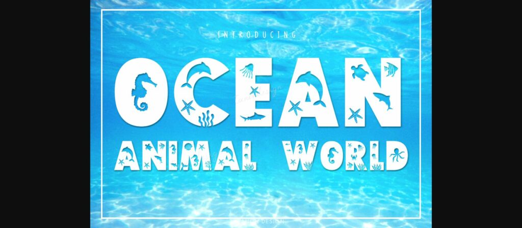 Ocean Animal World Font Poster 3