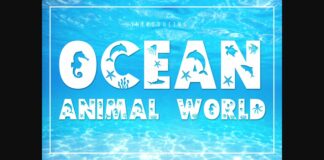 Ocean Animal World Font Poster 1