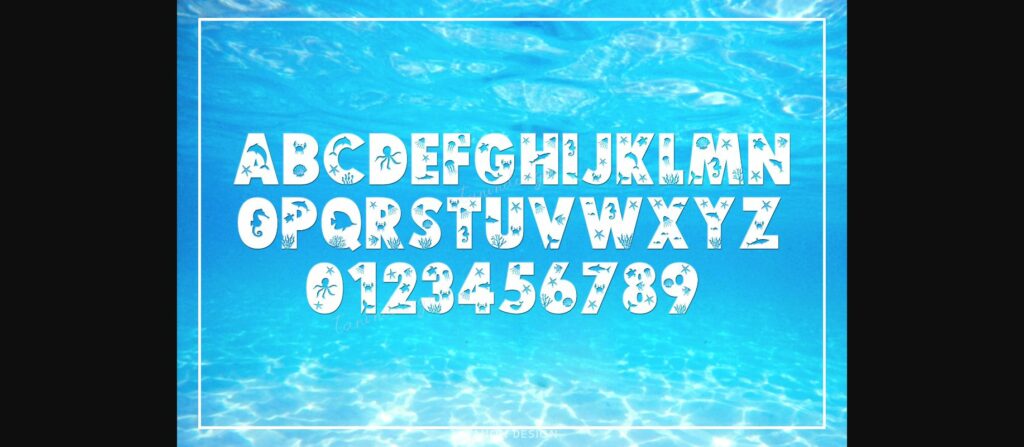 Ocean Animal World Font Poster 4