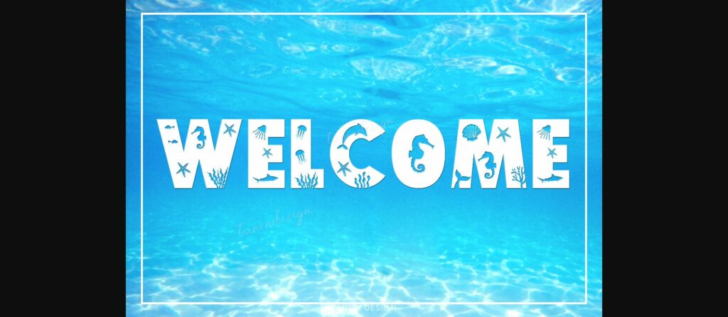 Ocean Animal World Font Poster 5