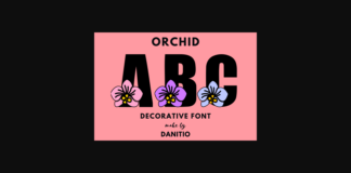 Orchid Font Poster 1