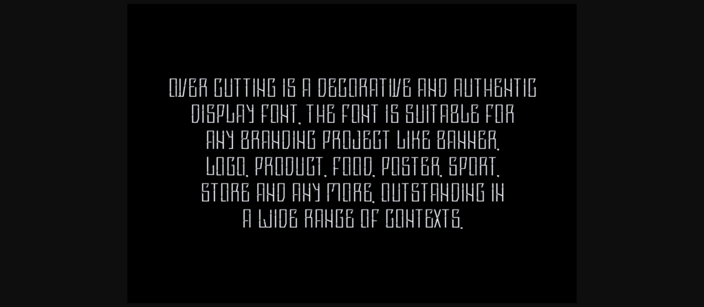 Over Cutting Font Poster 6