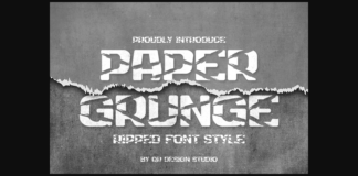 Paper Grunge Font Poster 1