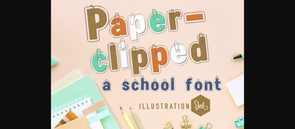 Paperclipped Font Poster 3