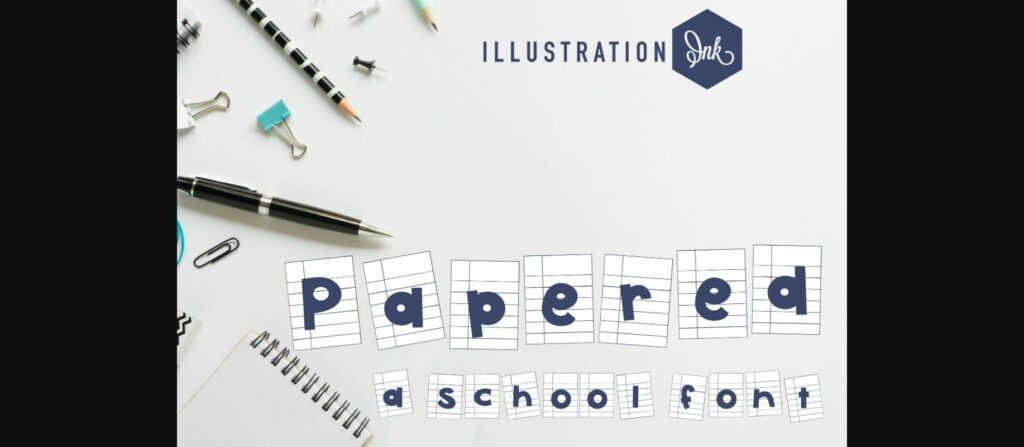 Papered Font Poster 3