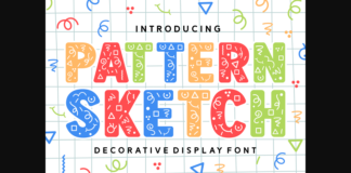 Pattern Sketch Font Poster 1