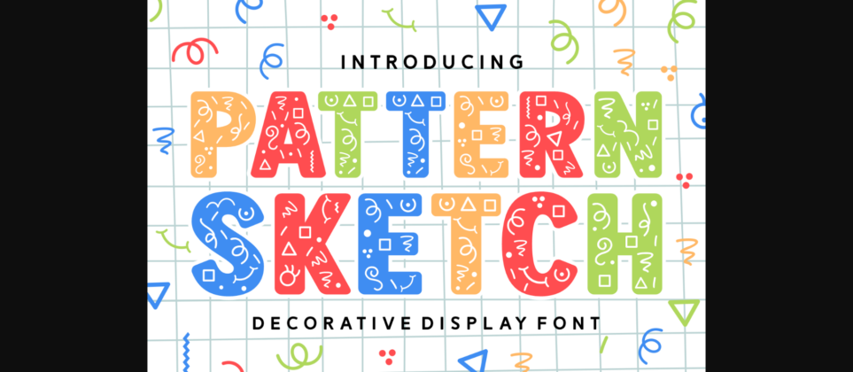 Pattern Sketch Font Poster 1