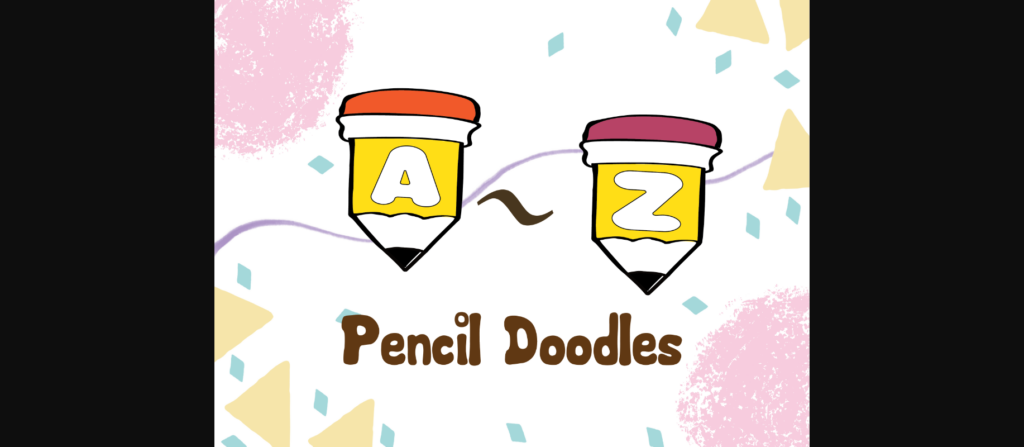 Pencil Doodles Font Poster 3