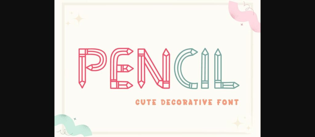 Pencil Font Poster 3