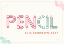 Pencil Font Poster 1