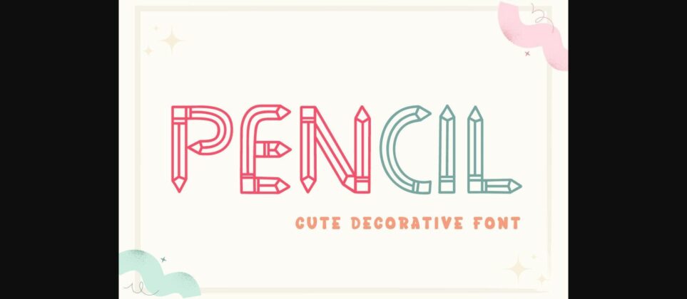 Pencil Font Poster 1