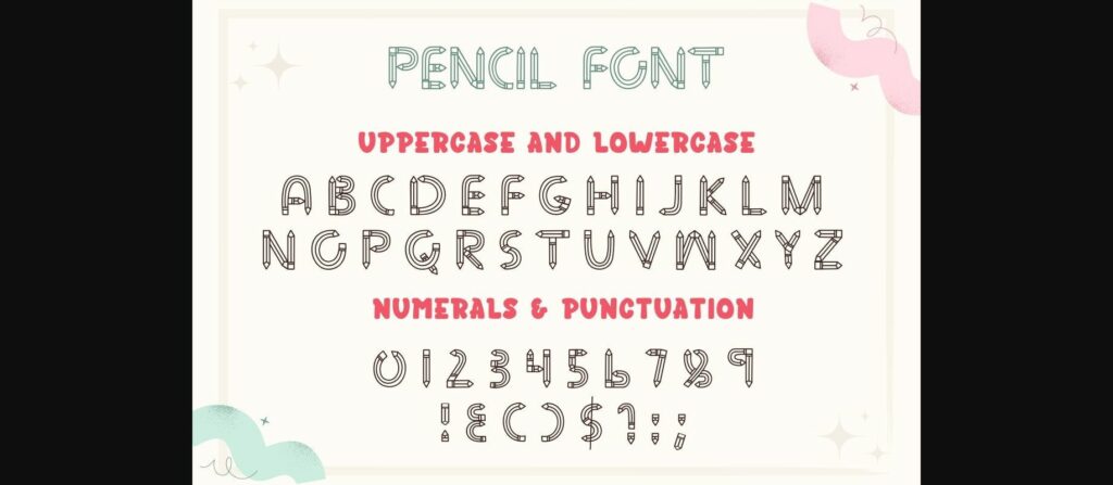 Pencil Font Poster 7