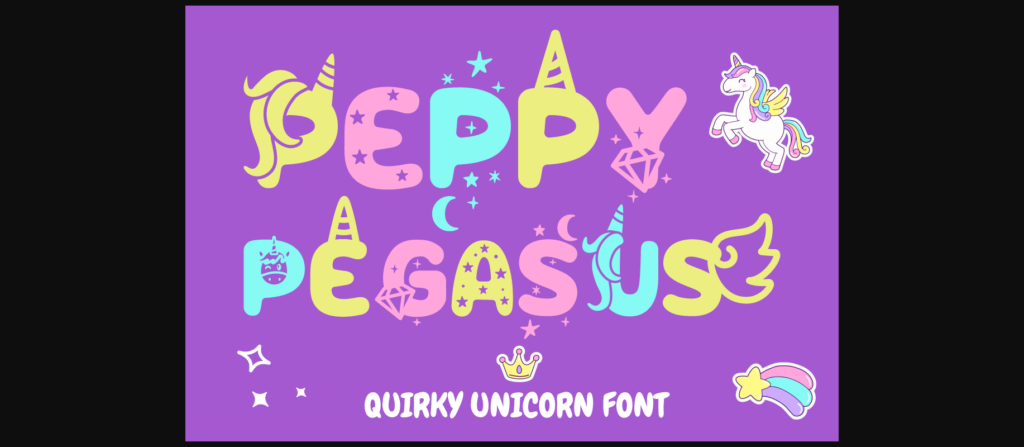 Peppy Pegasus Font Poster 3