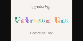 Petrusum Unu Font Poster 1