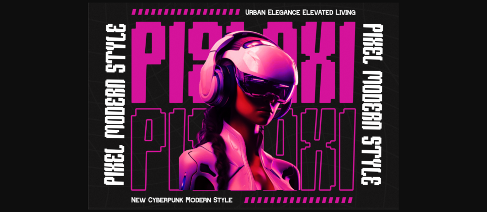 Phonixea - Pixel Condensed Font Poster 2