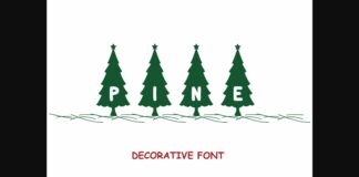 Pine Decorative Font Poster 1