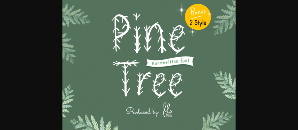 Pine Tree Font Poster 3