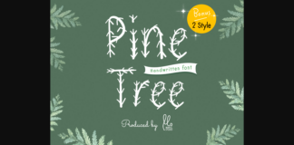 Pine Tree Font Poster 1