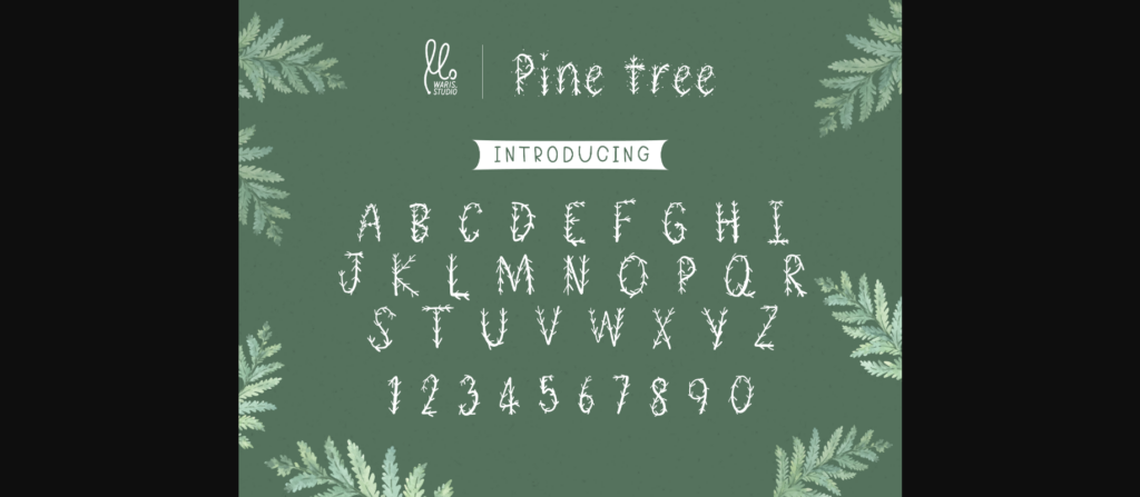 Pine Tree Font Poster 4
