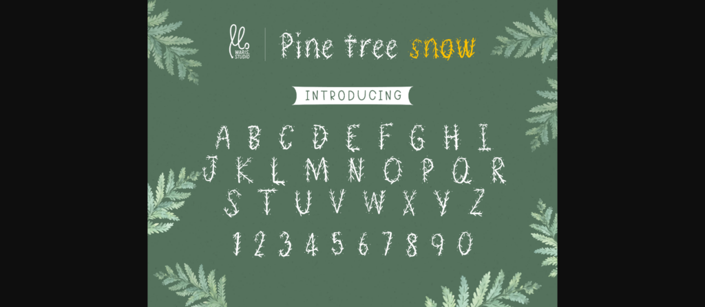 Pine Tree Font Poster 5