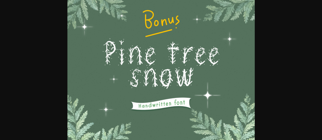 Pine Tree Font Poster 7