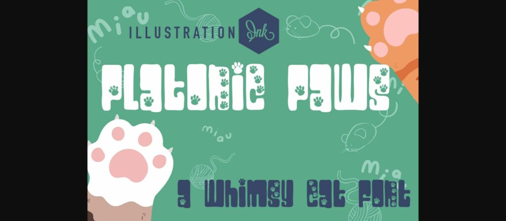 Platonic Paws Font Poster 3