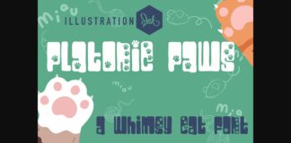 Platonic Paws Font Poster 1