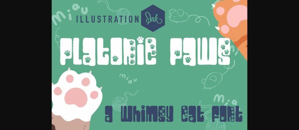 Platonic Paws Font Poster 1