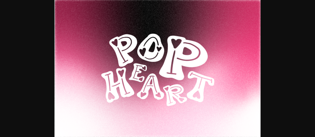 Pop Heart Font Poster 3