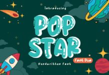 Pop Star Font Poster 1